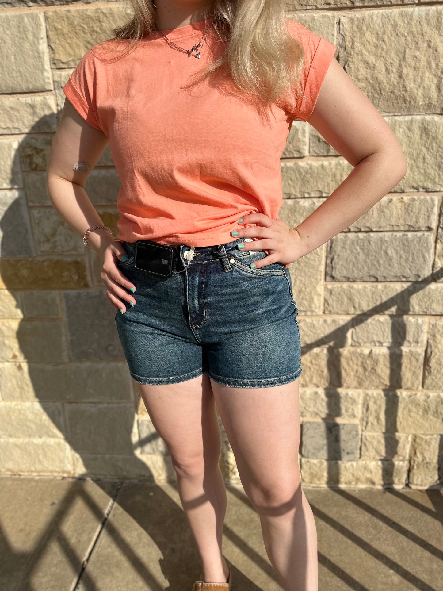 Judy Blue HW Shield Back Pocket Shorts