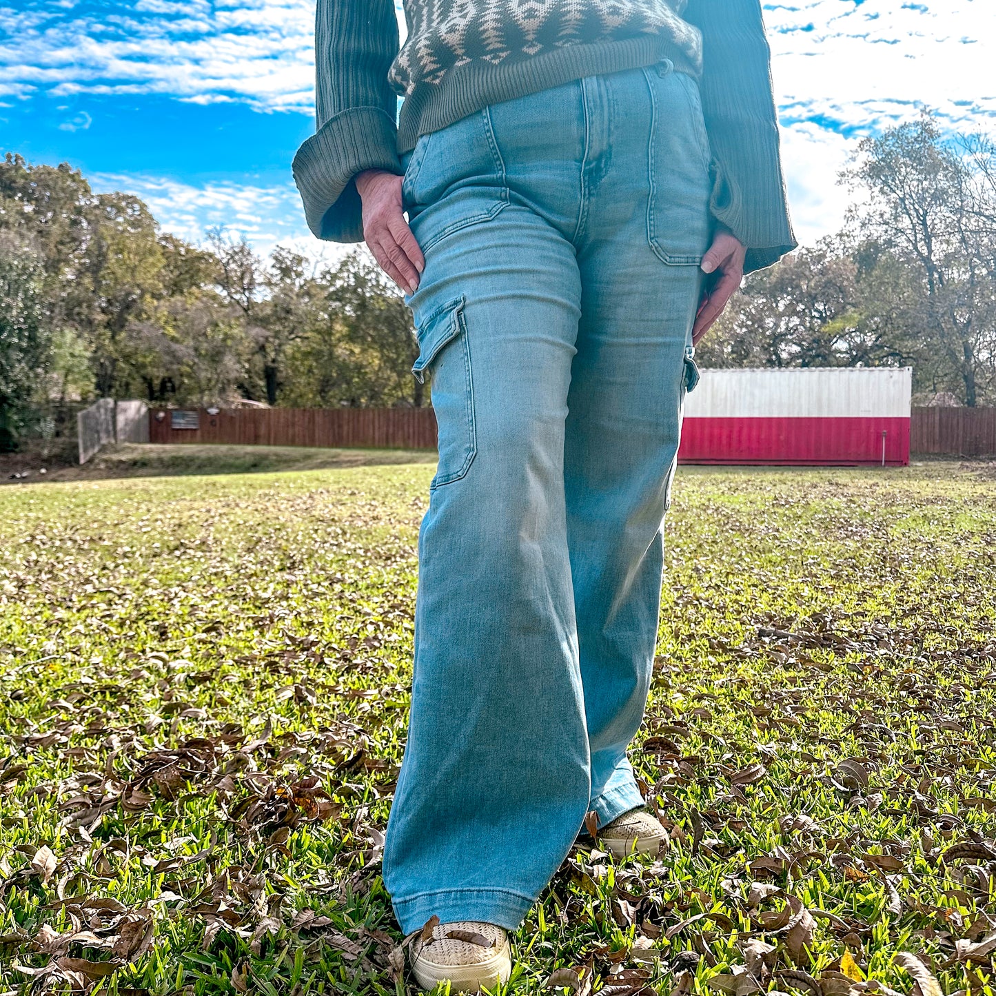 Mica Super High Rise Wide Cargo Jeans