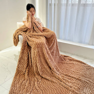Bubble-Texture Ultra Plush Blanket for Cozy Comfort