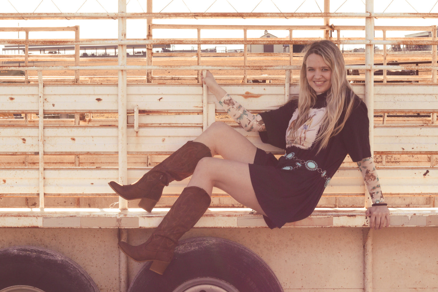 Upwind Chic Brown Suede Cowboy Boots