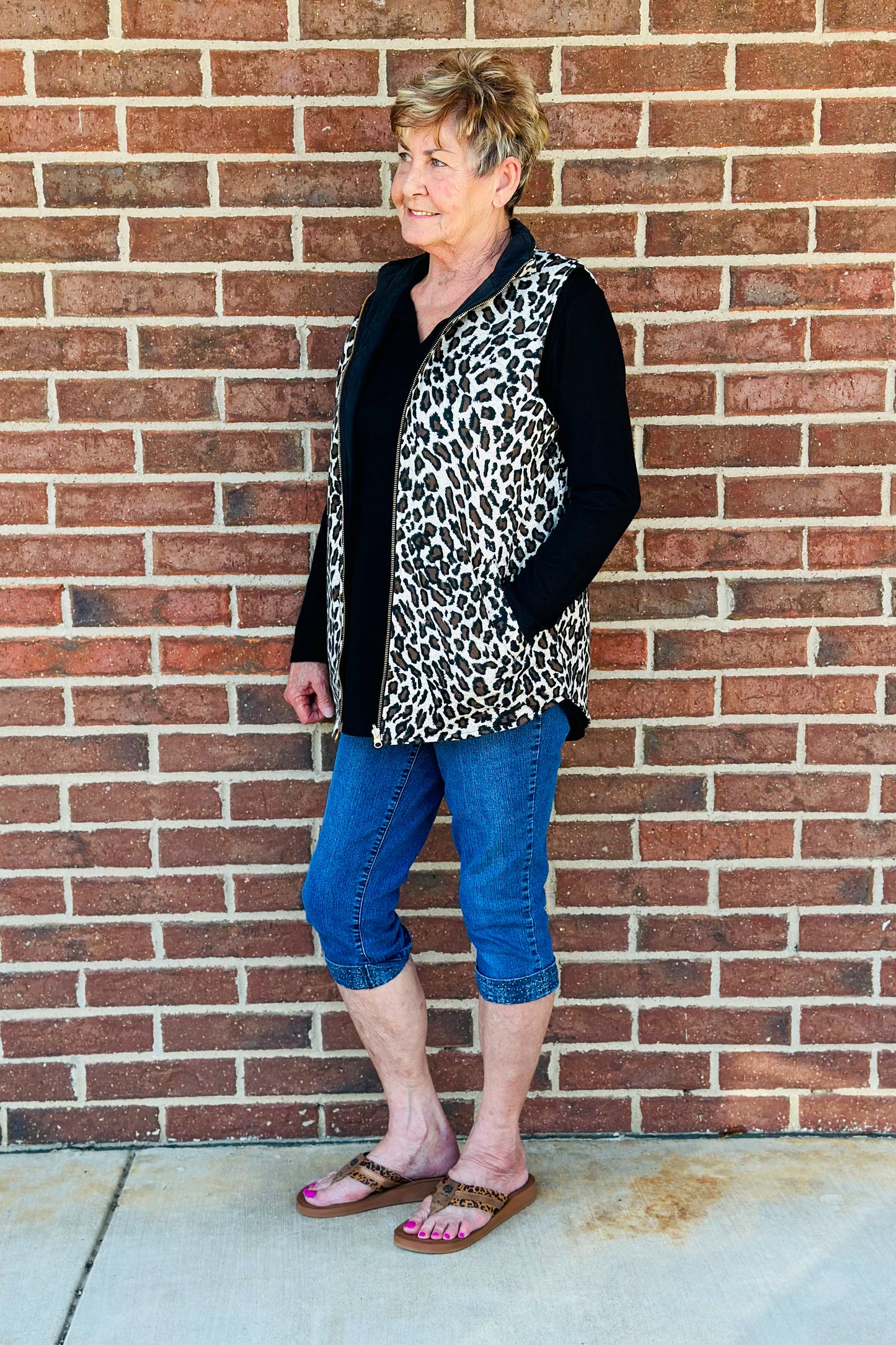 LEOPARD REVERSIBLE VEST