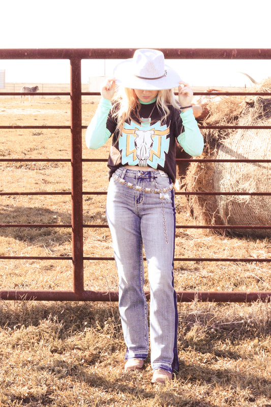 Western Aztec Bull Tee