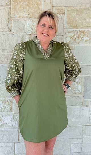 Entro 3/4 sleeve Mini Dress