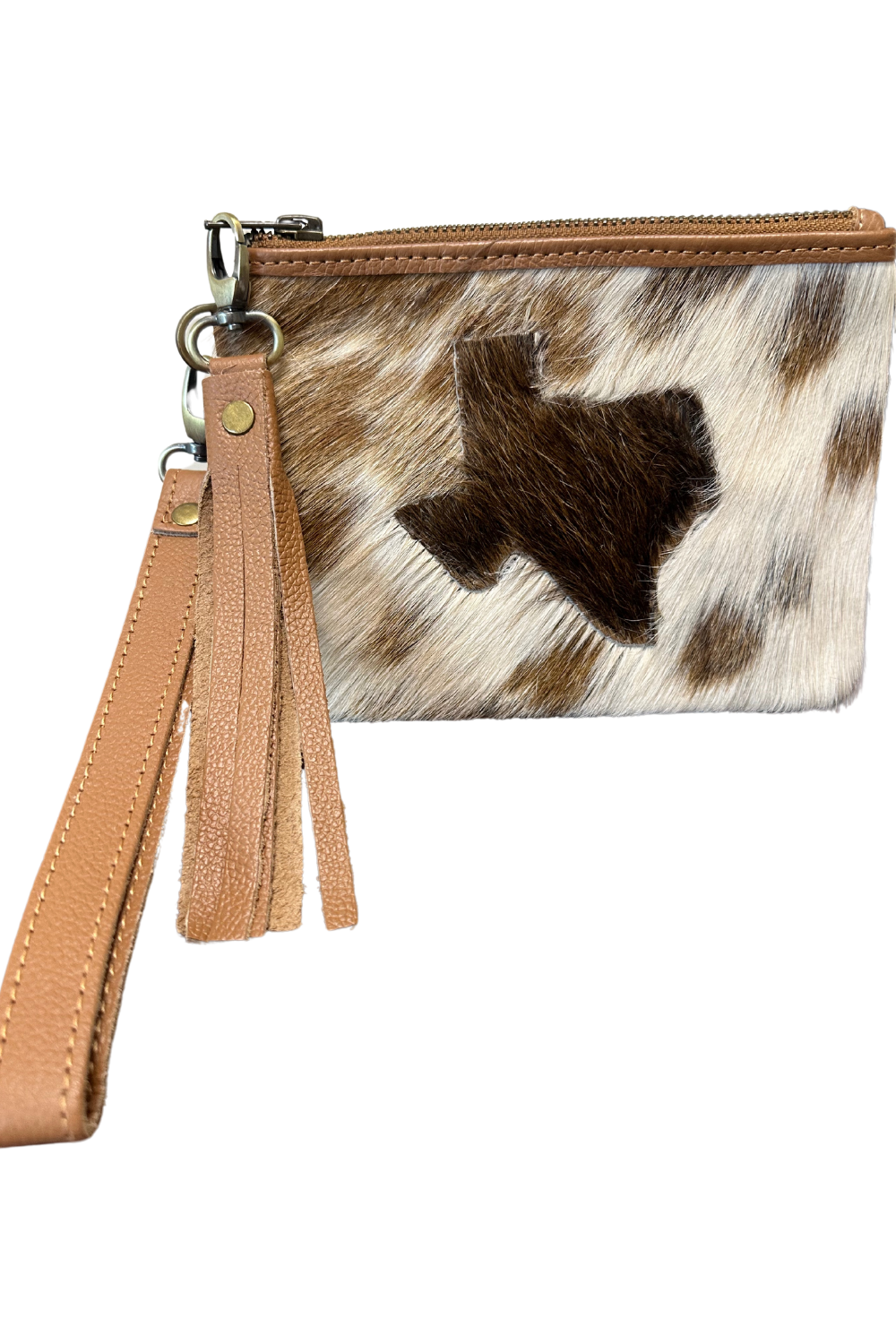 Cowhide & Western Small Wristlet