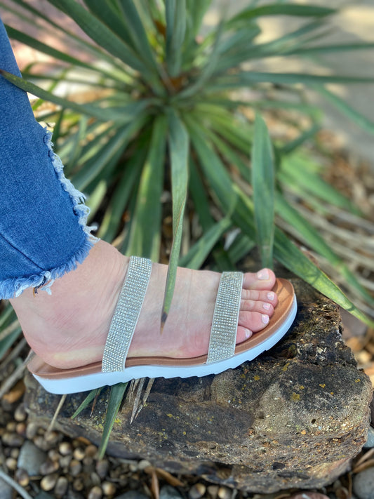 Champagne Stones Sandals