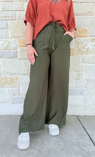 Pull On Wide Leg Pants