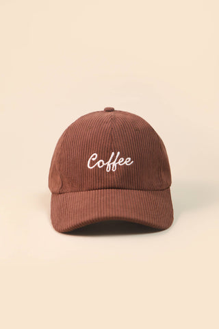 Coffee Corduroy Baseball Cap (JOFFEE): Caramel