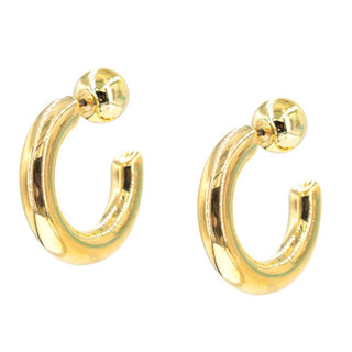 Hoop with Ball Backing Earrings