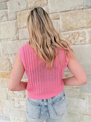 Luna Ribbed Knit Button - Front Sleeveless Top - Double K Boutique, LLC