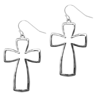 Cutout Cross Earrings