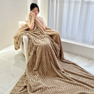 Bubble-Texture Ultra Plush Blanket for Cozy Comfort