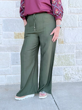 Pull On Wide Leg Pants