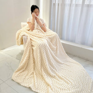 Bubble-Texture Ultra Plush Blanket for Cozy Comfort