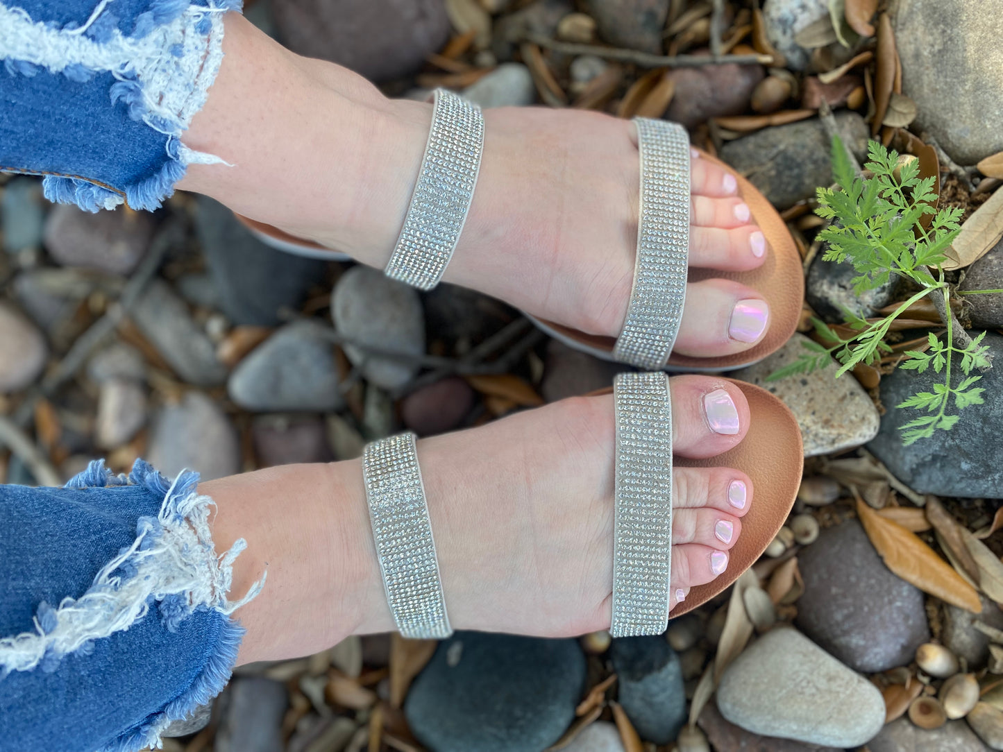 Champagne Stones Sandals