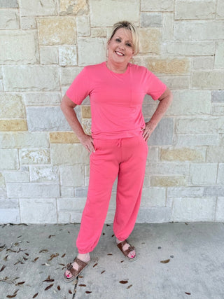 Classic Crew Neck Short Sleeve Pocket Top - Double K Boutique, LLC