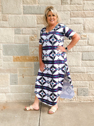 AZTEC OUTSKIRTS MAXI DRESS