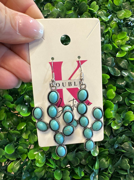 Turquoise Cactus Earrings