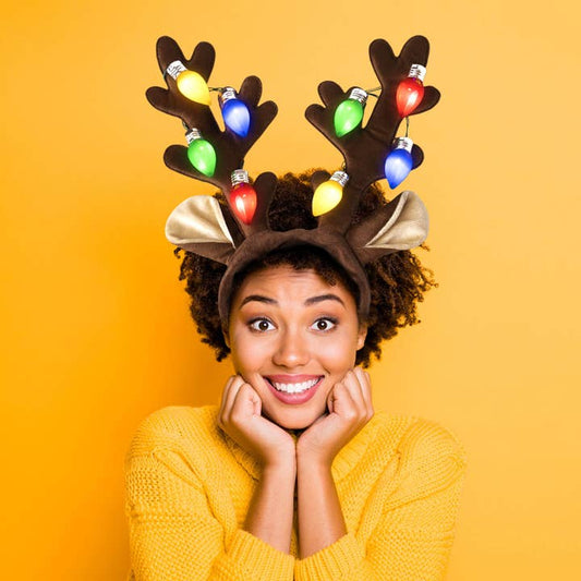 CHRISTMA JUMBO BULT LIGH UP ANTLERS HEADBAND