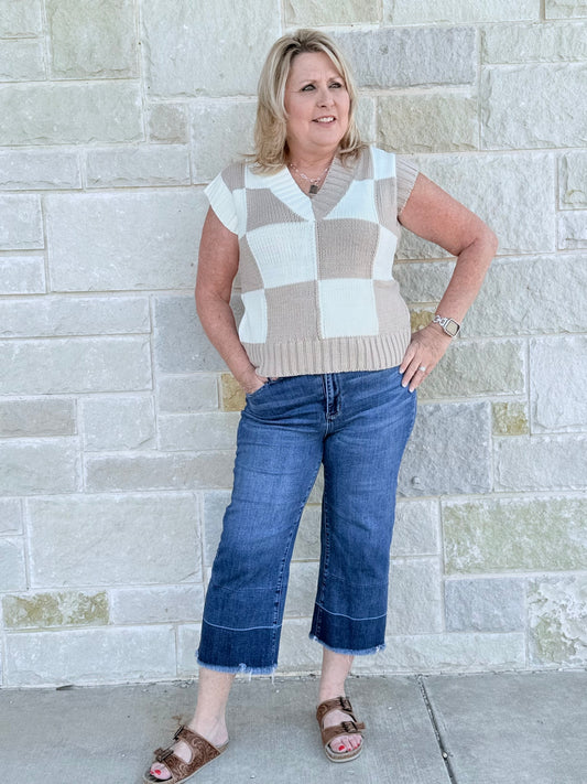 Checkered Sweater Vest
