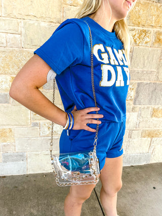 Game Day Football Patch Top and matching shorts