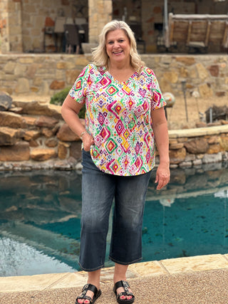 V Boyfriend V Neck Blouse