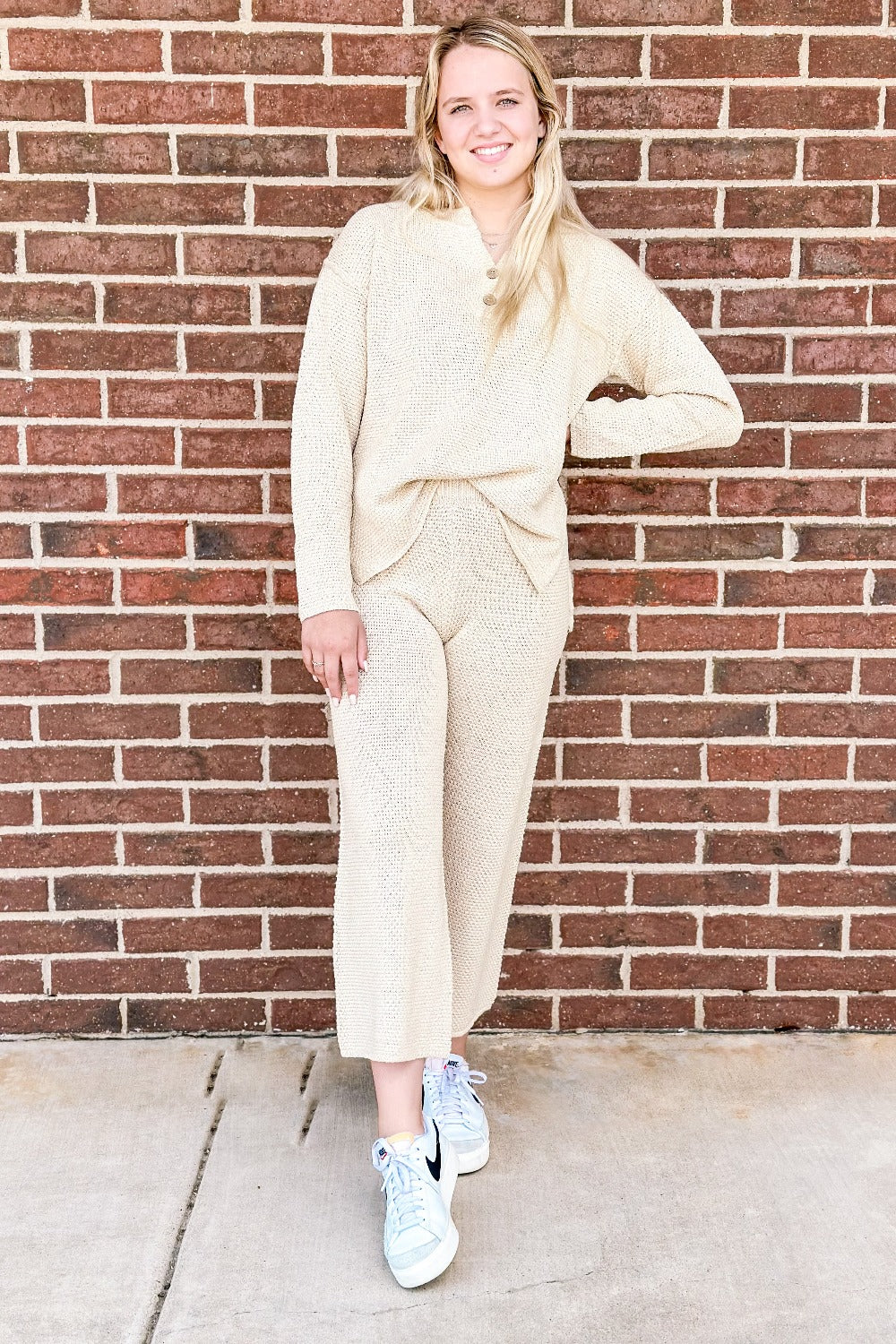 TEXTURED SWEATER SET