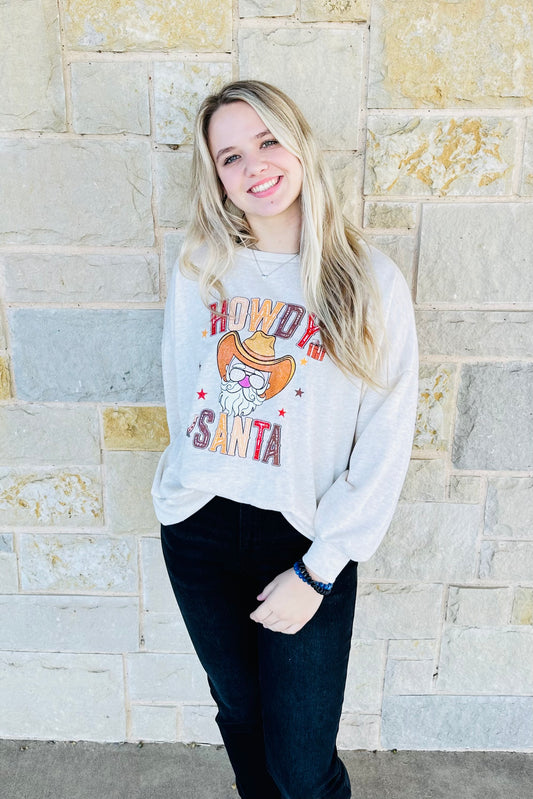 Howdy Santa Holiday Sweatshirt