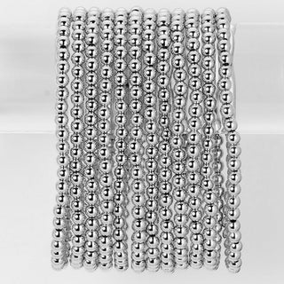 4mm Bead Bracelet Gold or Silver