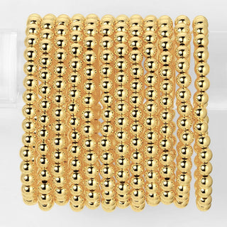 4mm Bead Bracelet Gold or Silver