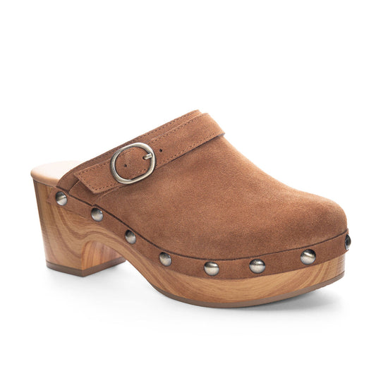 Cindy Split Suede Clogs