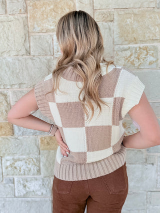 Checkered Sweater Vest