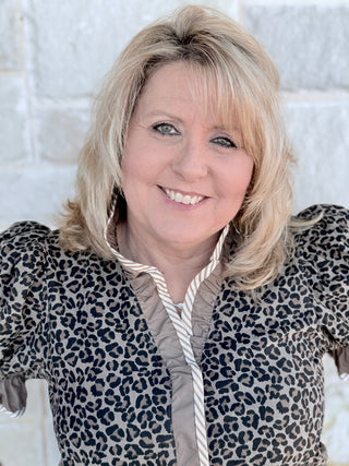 Entro Leopard Print Puff Sleeve Top