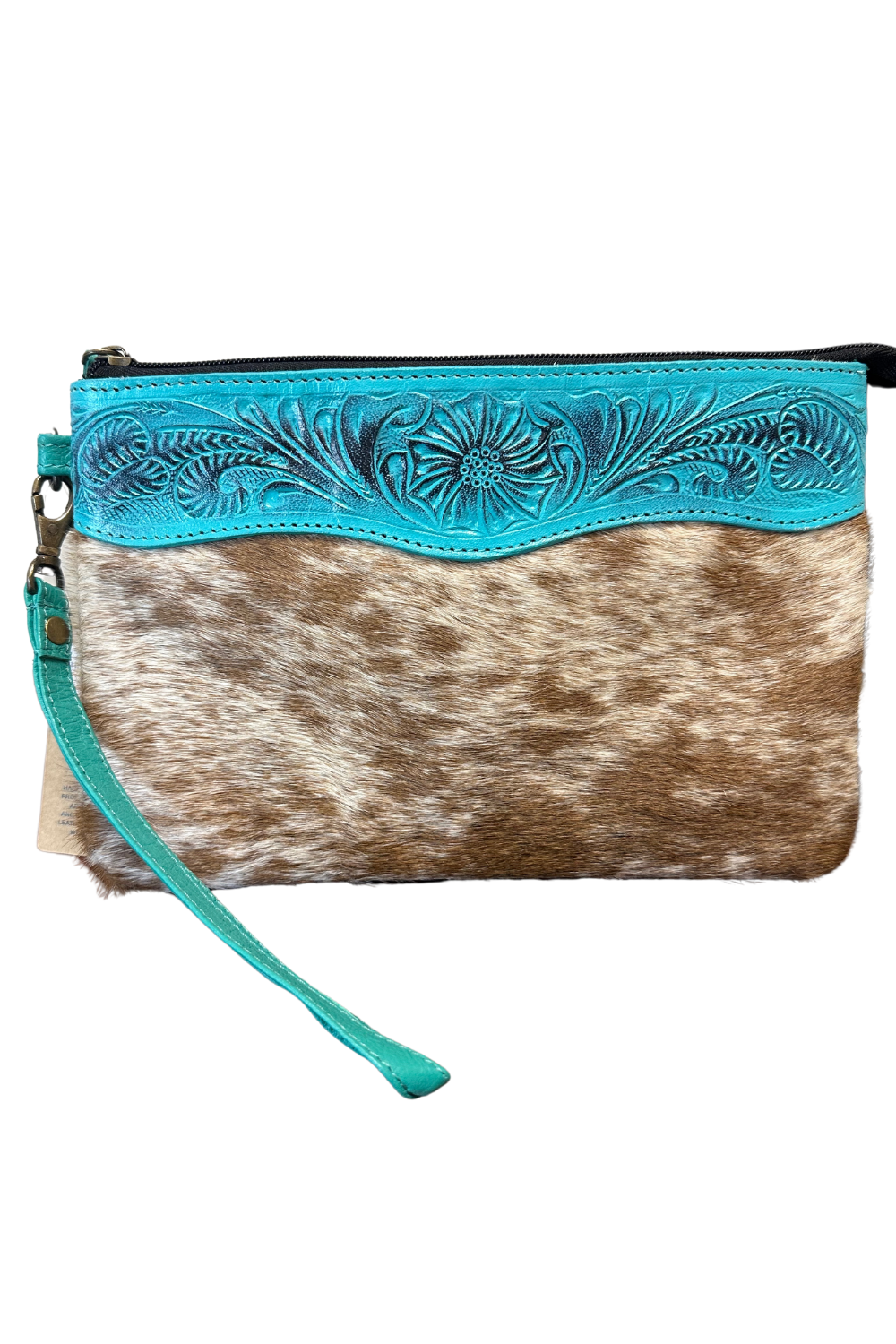 Cowhide Large Wristlet