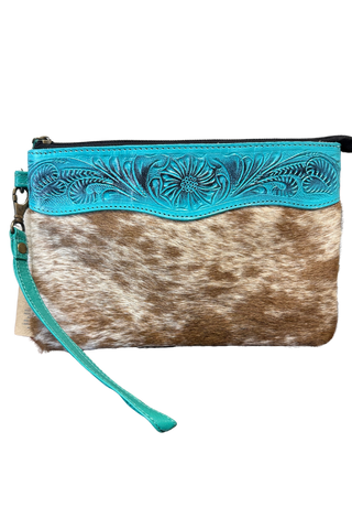 Cowhide Large Wristlet