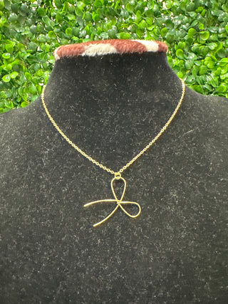 Delicate Small Bow Necklace