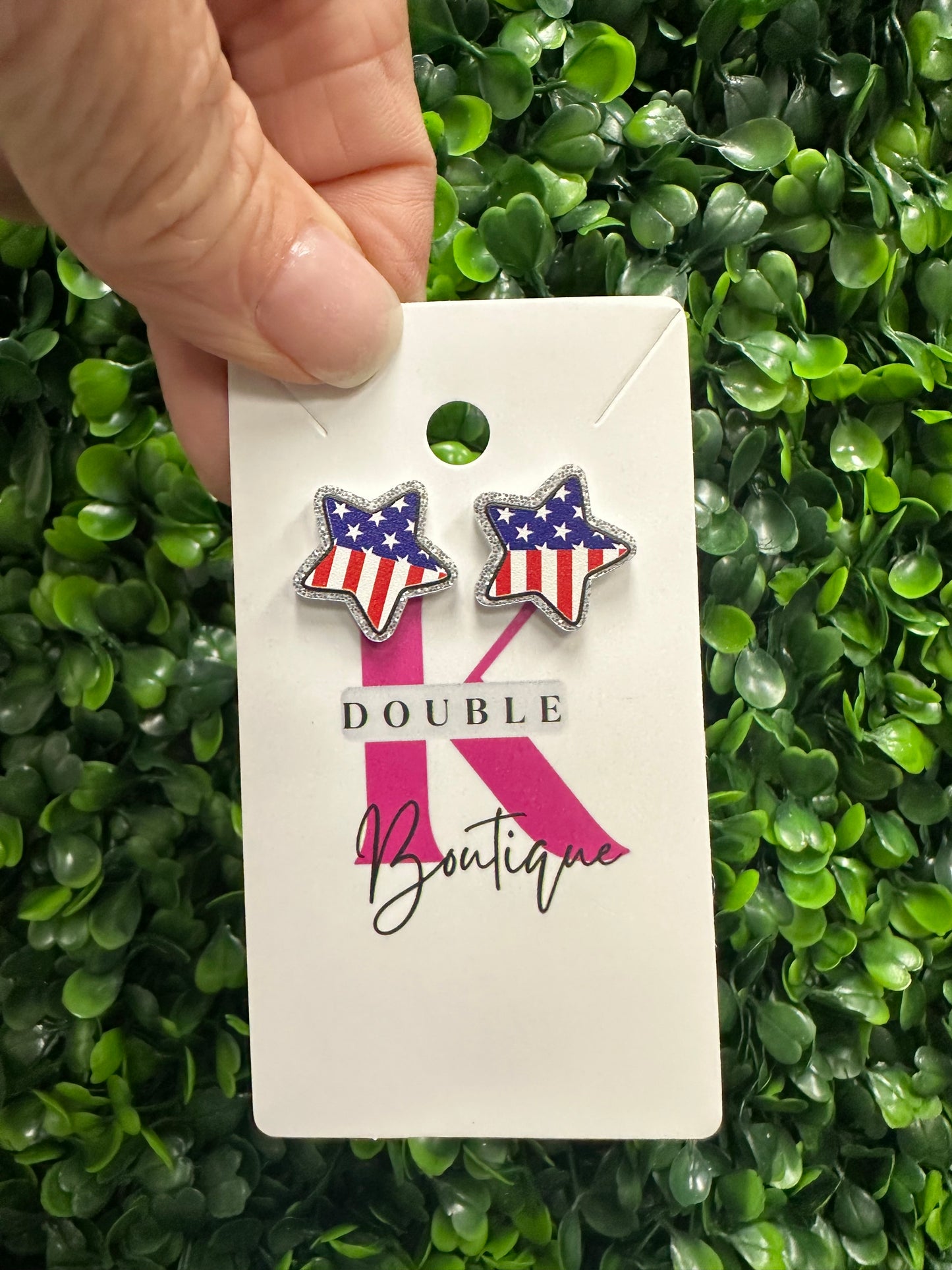 Flag Star Studded Earrings