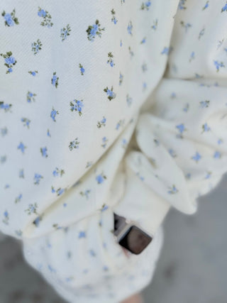 Ditsy Floral Oversized French Terry Lounge Set - Double K Boutique, LLC