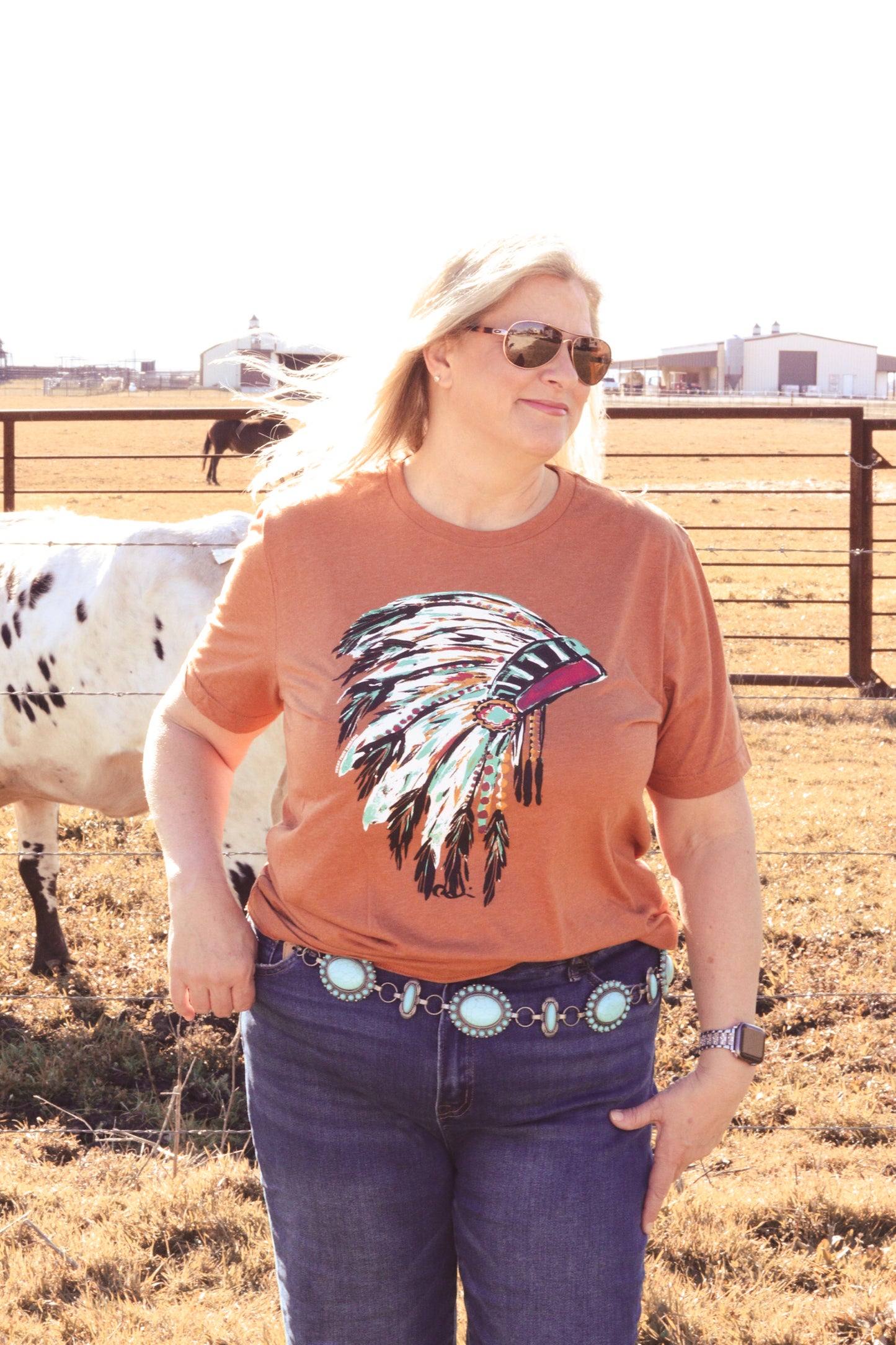 Callie Ann Stelter Watercolor Headdress Tee