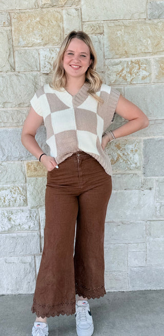 Checkered Sweater Vest
