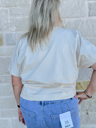 Entro Solid Short Sleeve Round Neck Top