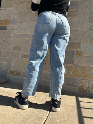 Judy Blue HW Side Panel Barrel Leg Jean