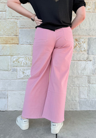 High Waist Button Fly Pants