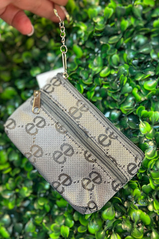 Itty Bitty Monogram Polyester Satin Coin Bag