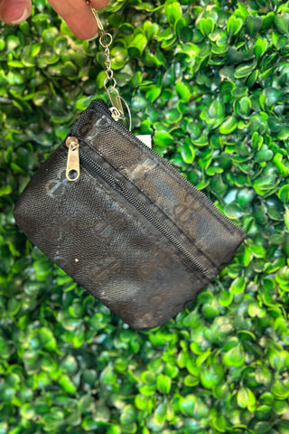 Itty Bitty Monogram Polyester Satin Coin Bag
