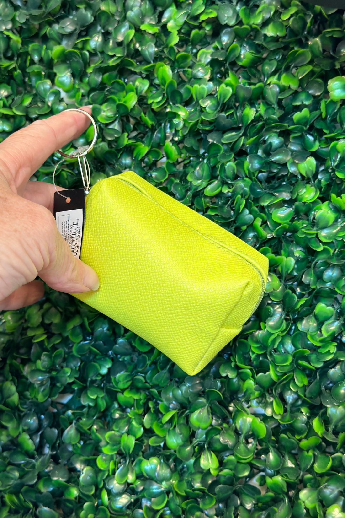 Neon Color Pebble PU Leather Coin Pouch Bag