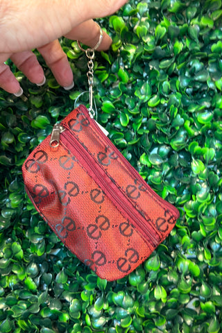 Itty Bitty Monogram Polyester Satin Coin Bag