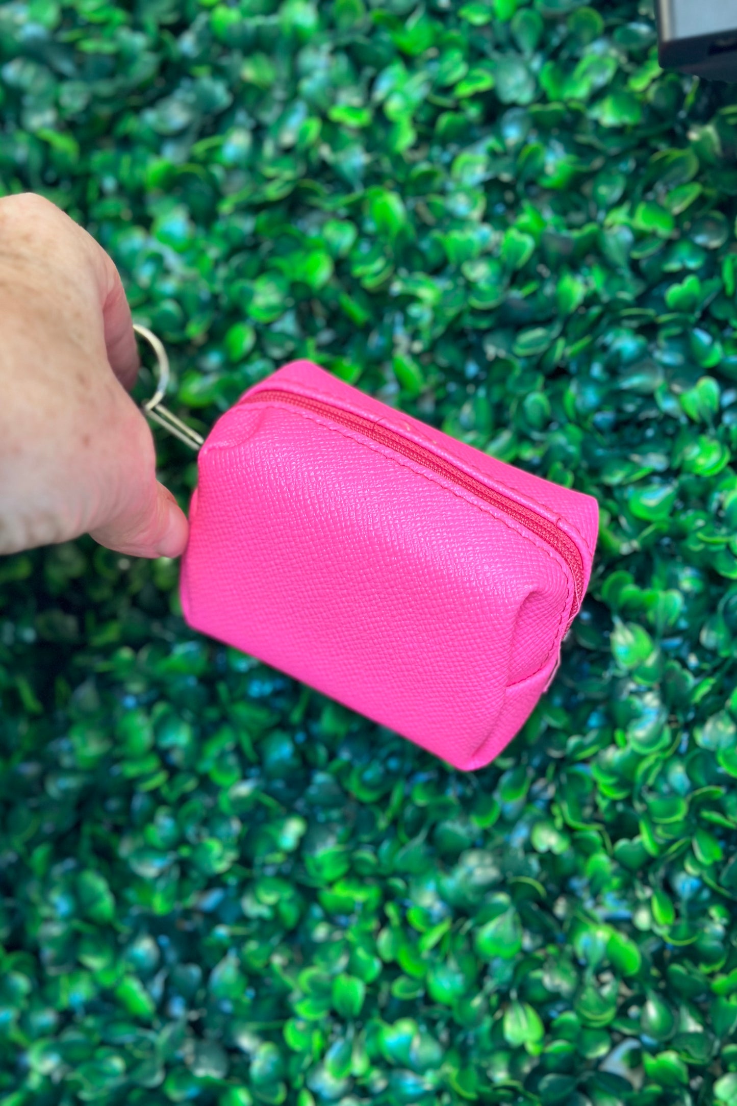 Neon Color Pebble PU Leather Coin Pouch Bag