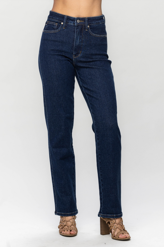 Judy Blue High Waist "Tummy Control" Classic Straight Denim