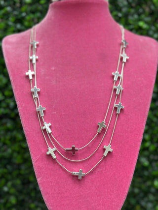Layered Cross Necklace