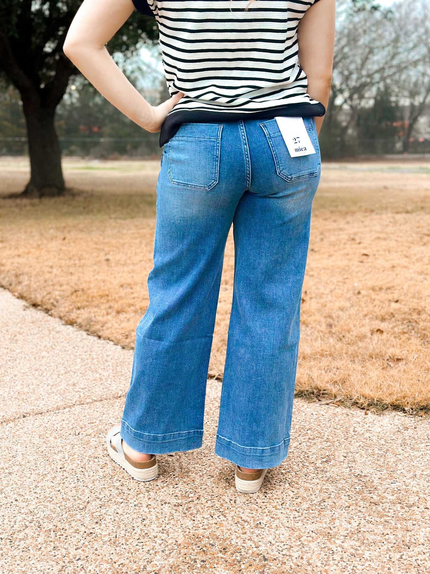 Mica Super High Wide Leg w/ waist details